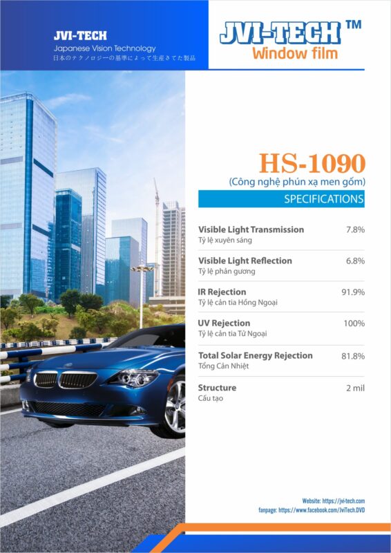 Phim cách nhiệt JVI-Tech với khả năng chống tia UV 100%, kàm mát hiệu quả tức thì